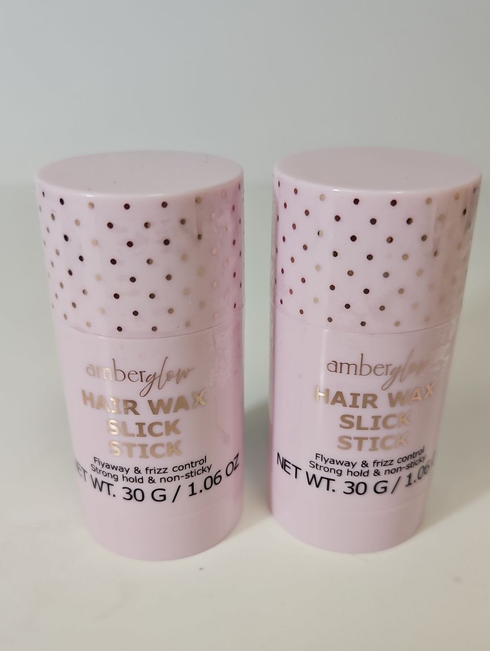 amber glow Hair Wax Slick Sticks Flyaway & Frizz Control Non-Sticky 2-PIECES